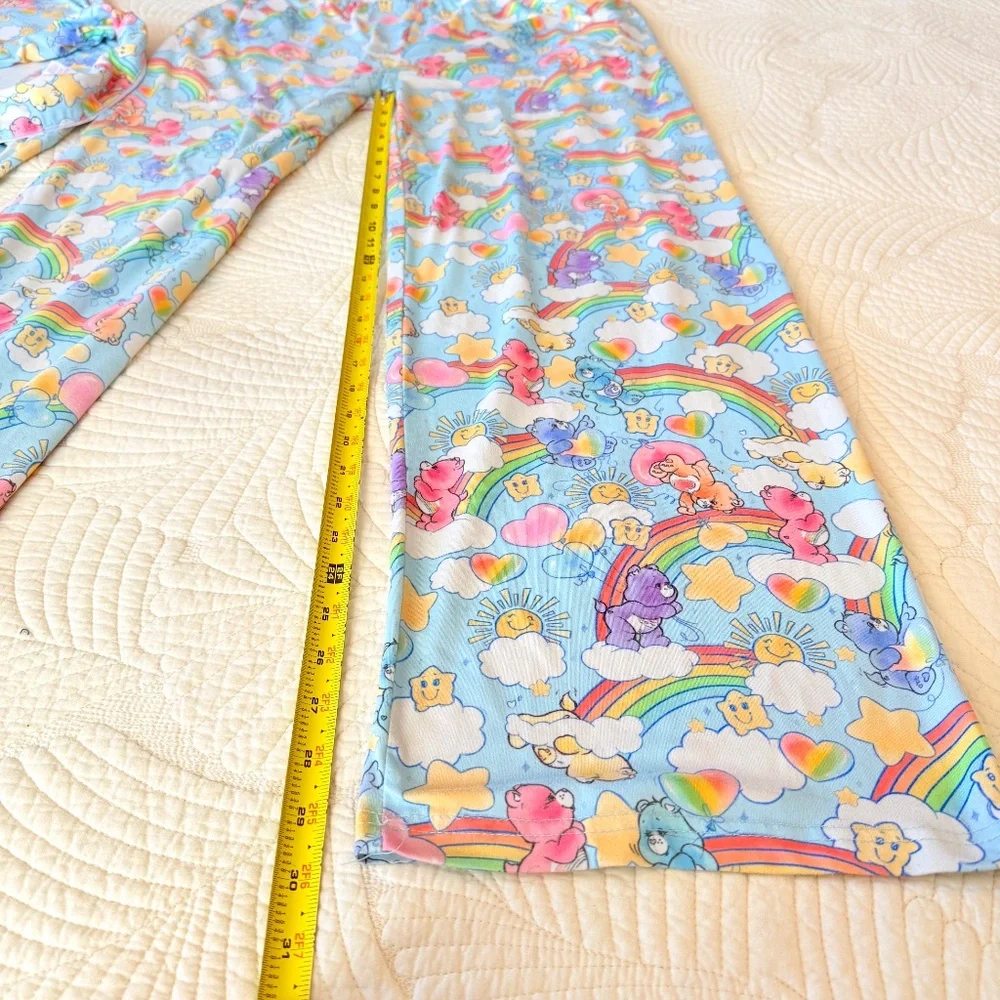 Retro Care Bears Women XL Favorite Bears Pose Pajama Pants Set Kidcore Nostalgic - Picture 12 of 15